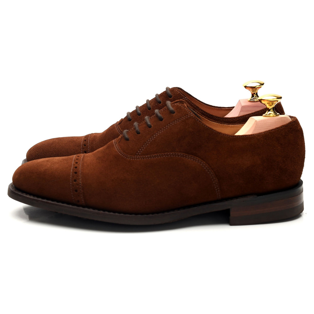 1880 &#39;Cadogan&#39; Brown Suede Oxford Brogue UK 7 F