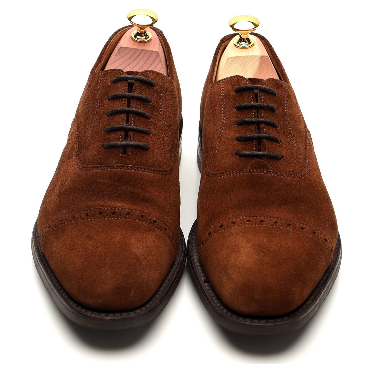 1880 &#39;Cadogan&#39; Brown Suede Oxford Brogue UK 7 F