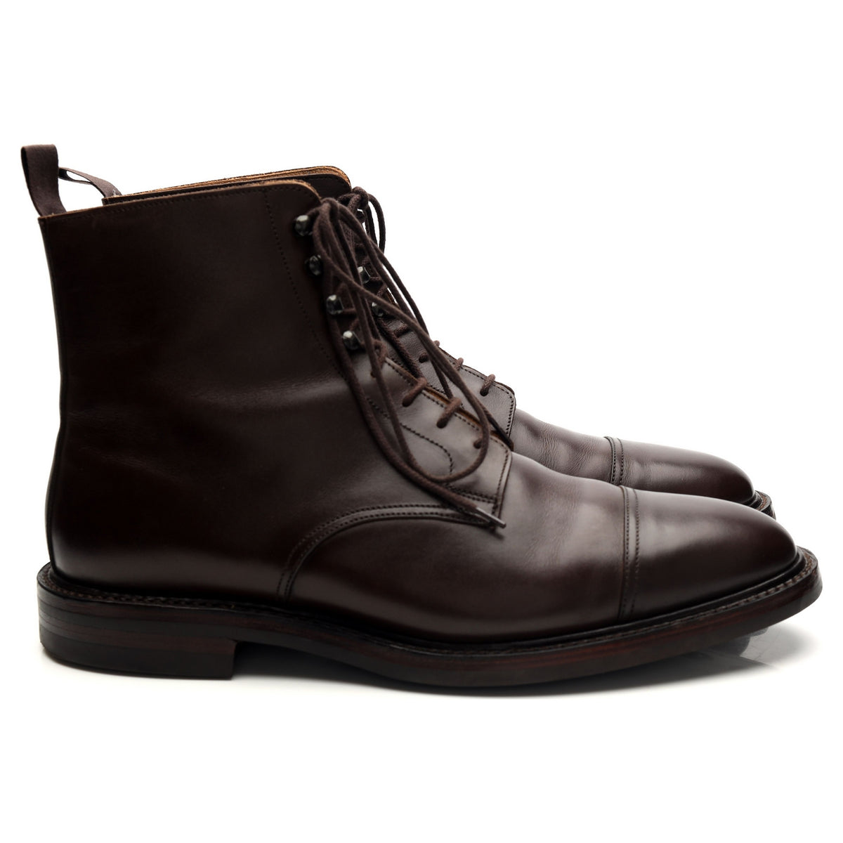 &#39;Argyll&#39; Dark Brown Leather Boots UK 9.5 E