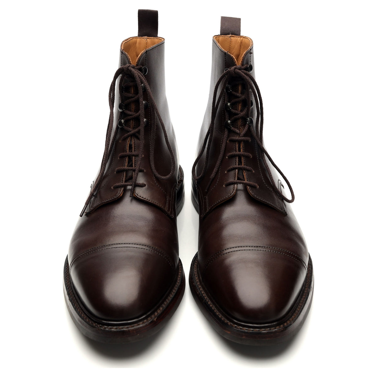 &#39;Argyll&#39; Dark Brown Leather Boots UK 9.5 E