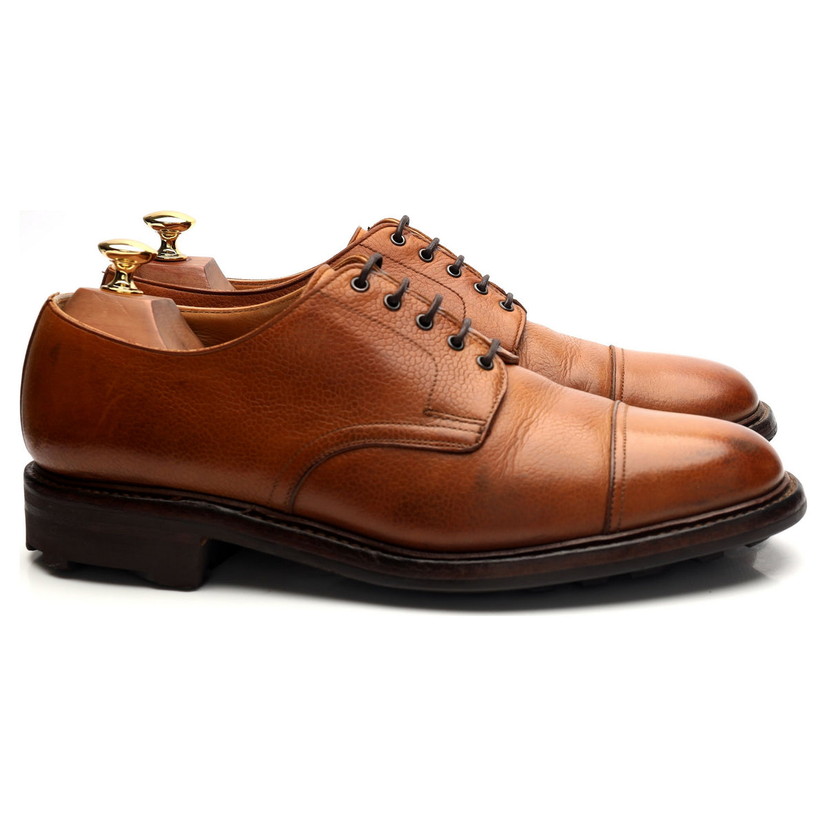 &#39;Hamish&#39; Tan Brown Leather Derby UK 9.5 F