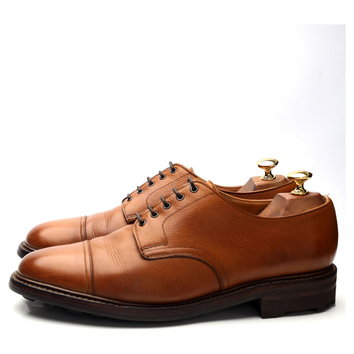 &#39;Hamish&#39; Tan Brown Leather Derby UK 9.5 F