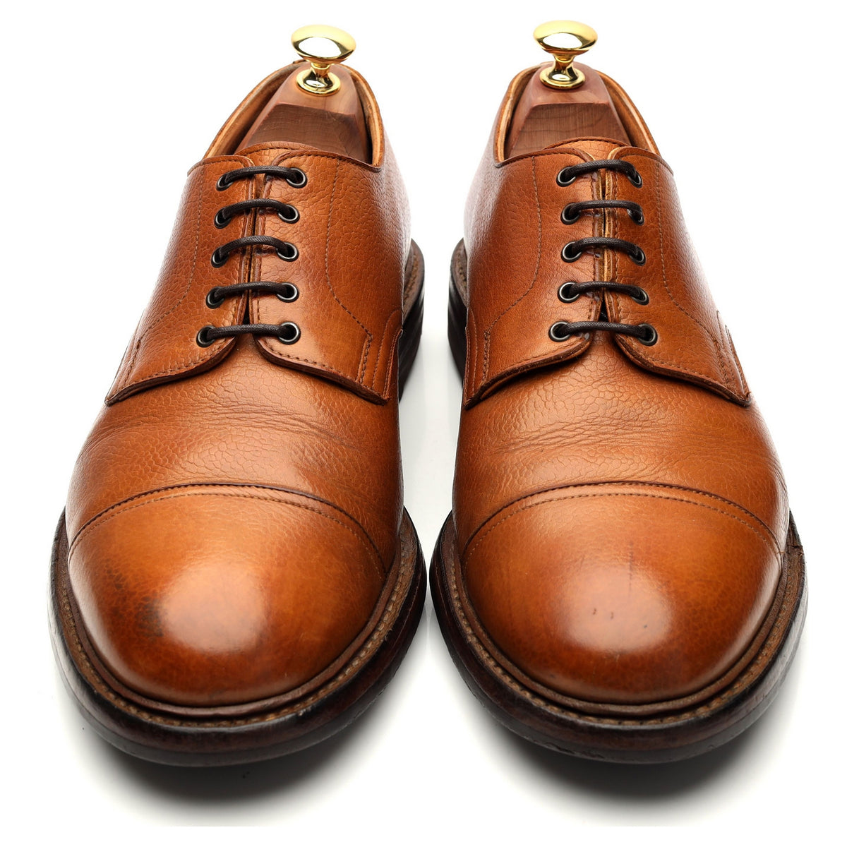 &#39;Hamish&#39; Tan Brown Leather Derby UK 9.5 F