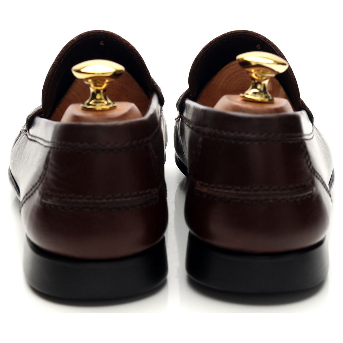 &#39;Genoa&#39; Dark Brown Leather Driving Loafers UK 6 E