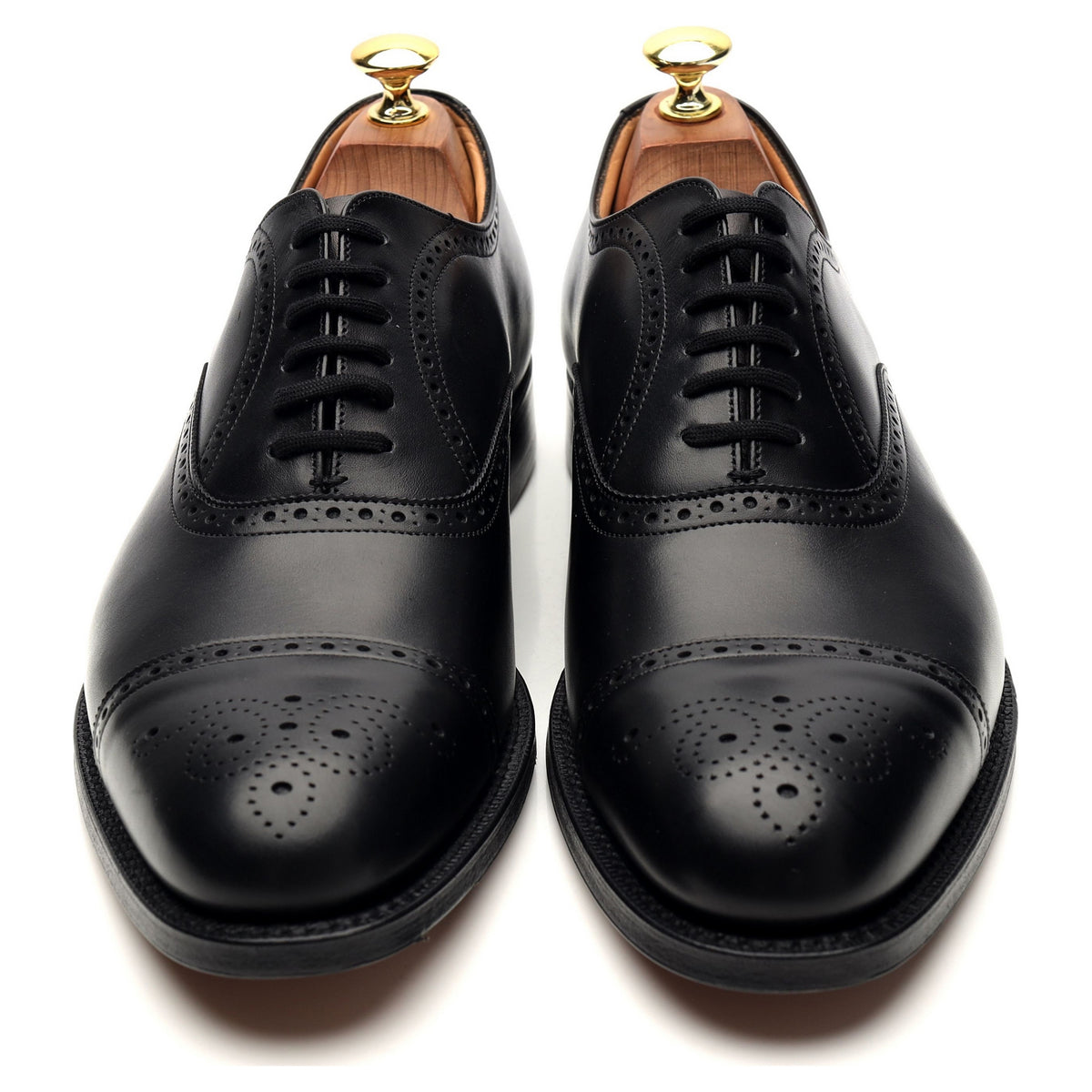 &#39;Toronto&#39; Black Leather Oxford Brogue UK 8 G