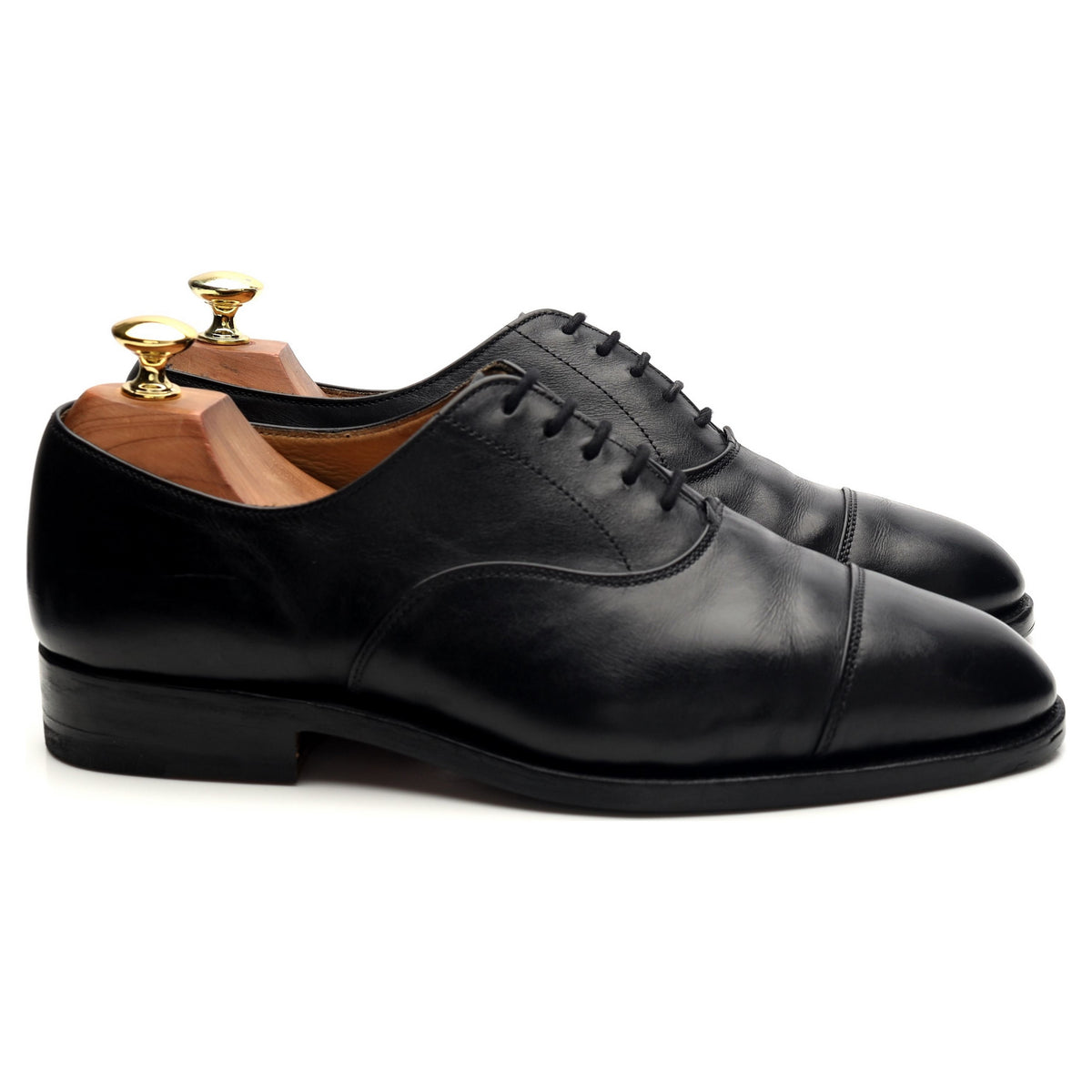 &#39;Henley&#39; Black Leather Oxford UK 8.5