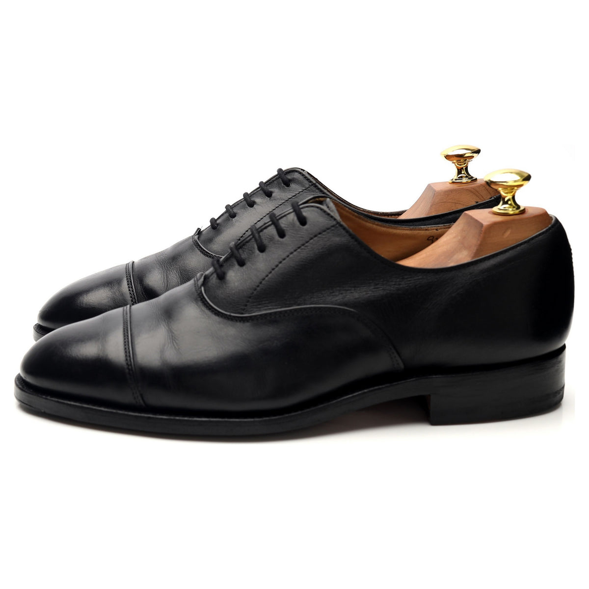 &#39;Henley&#39; Black Leather Oxford UK 8.5