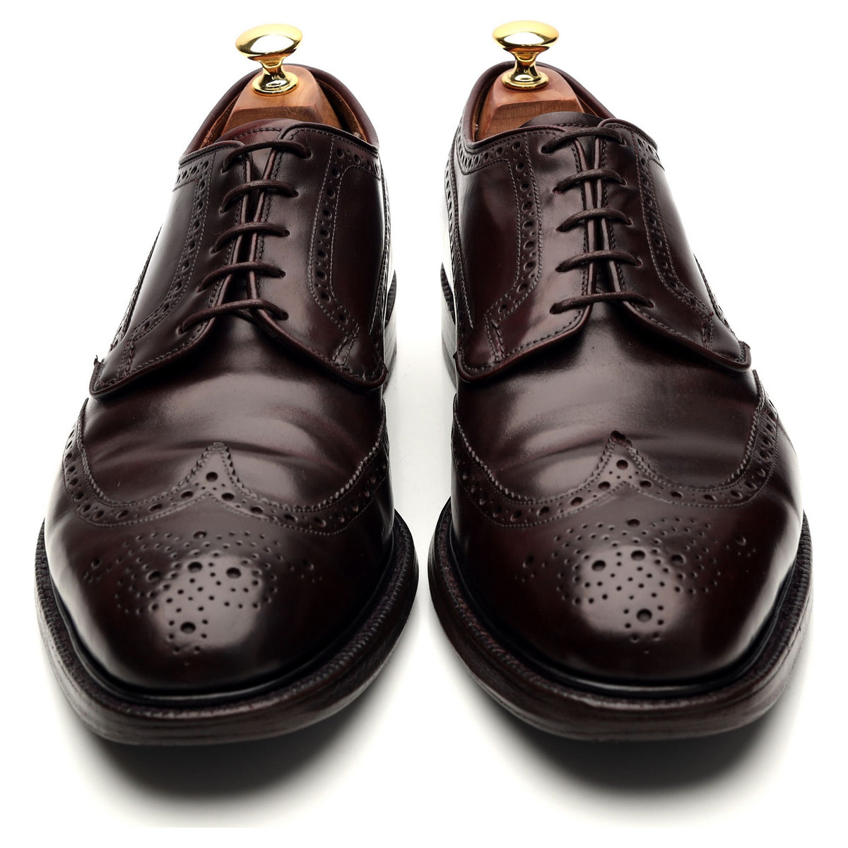 &#39;Grafton&#39; Burgundy Cordovan Leather Derby Brogue UK 9 F