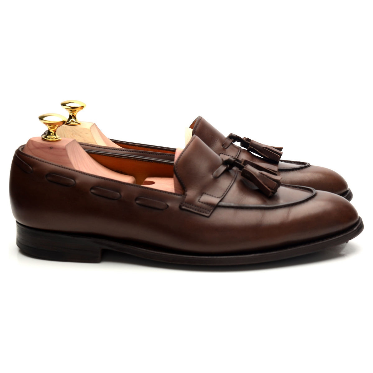 &#39;Jihel&#39; Brown Leather Tassel Loafer UK 7.5 E