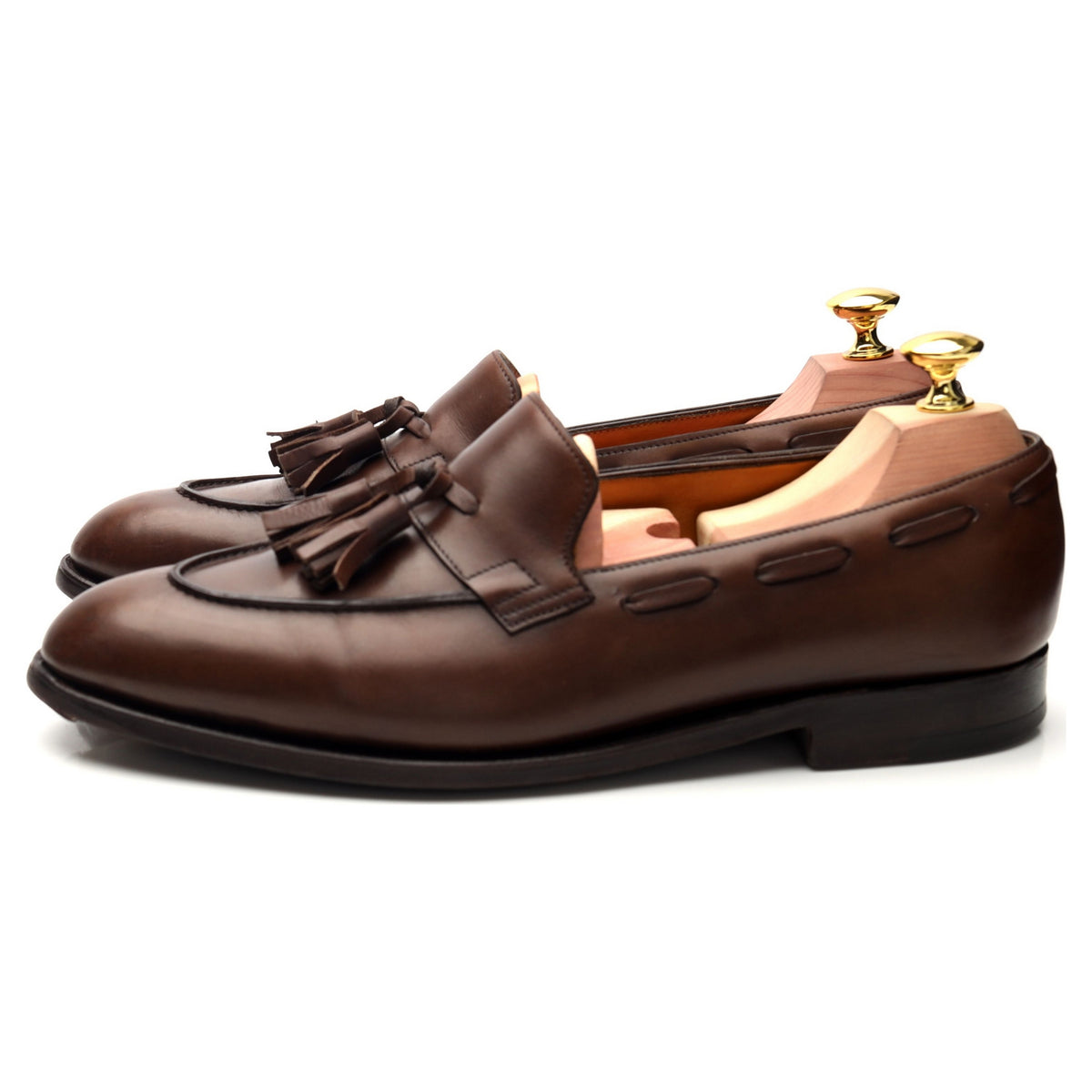 &#39;Jihel&#39; Brown Leather Tassel Loafer UK 7.5 E