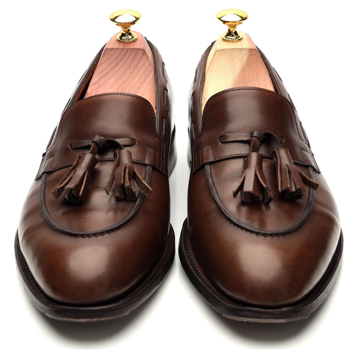 &#39;Jihel&#39; Brown Leather Tassel Loafer UK 7.5 E