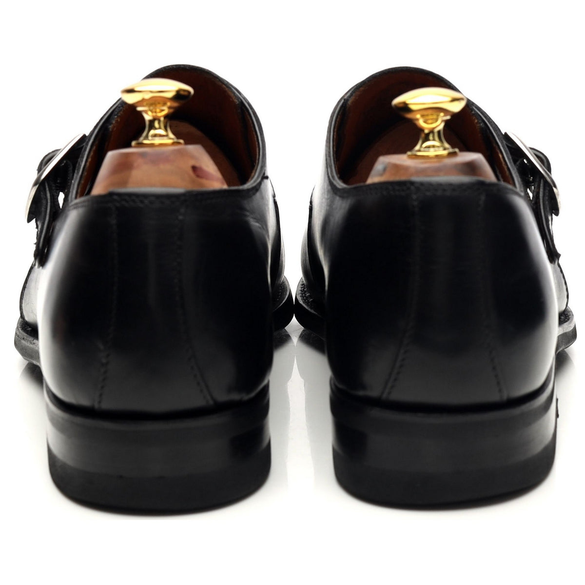 Black Leather Monk Strap UK 12