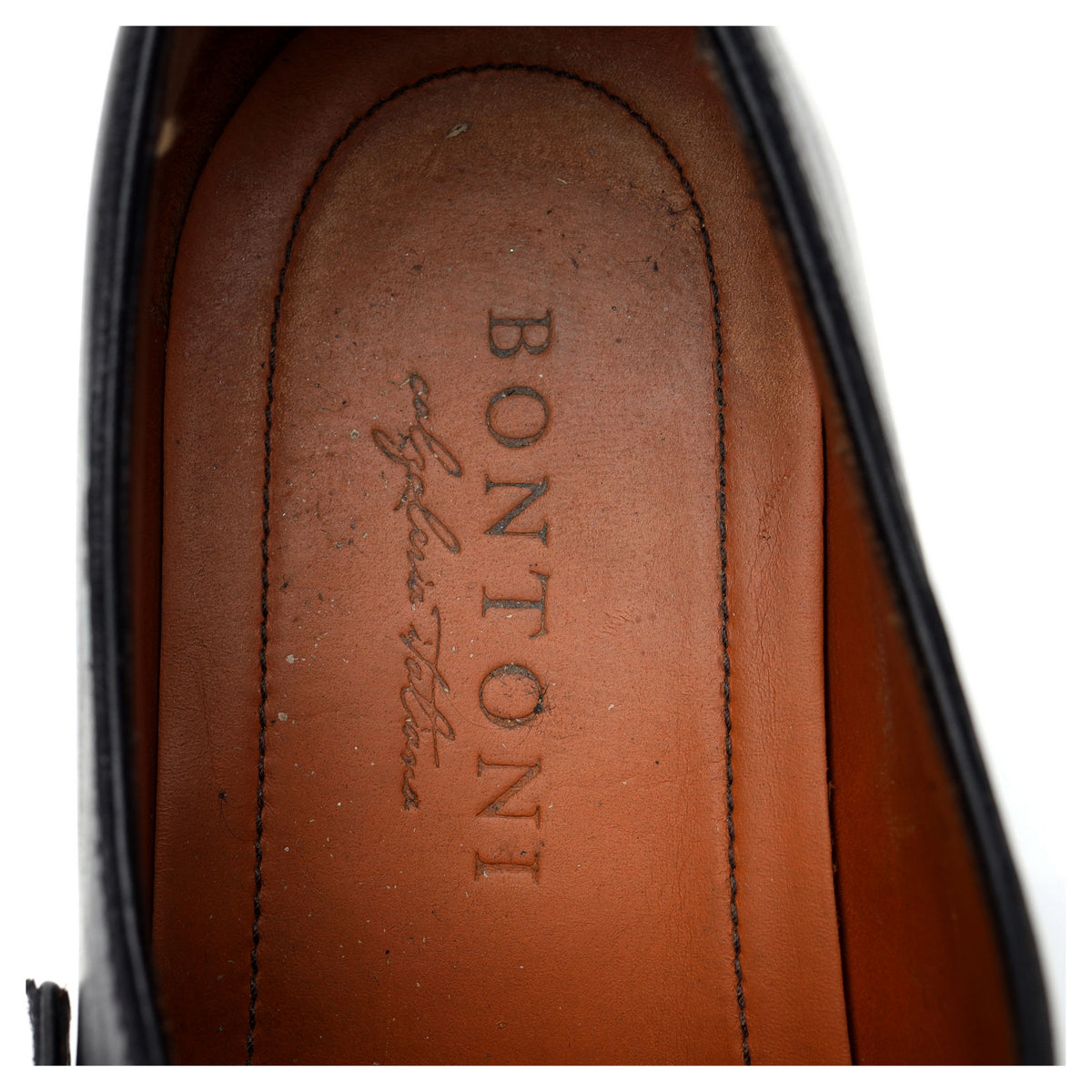 Black Leather Monk Strap UK 12