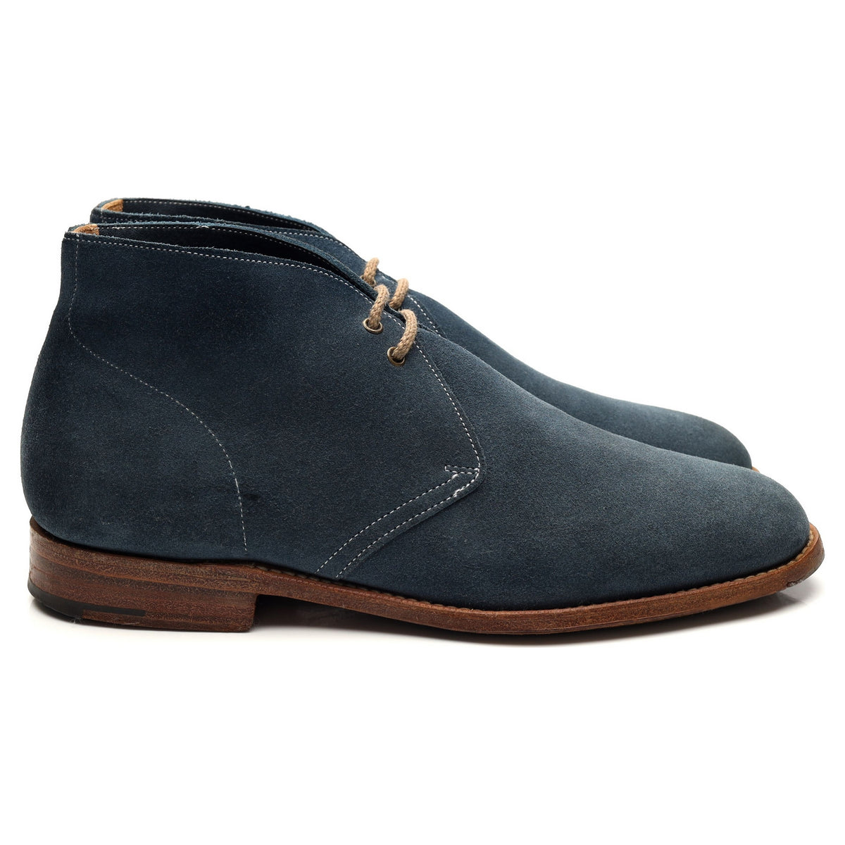 &#39;Sahara&#39; Blue Suede Chukka Boots UK 6 G