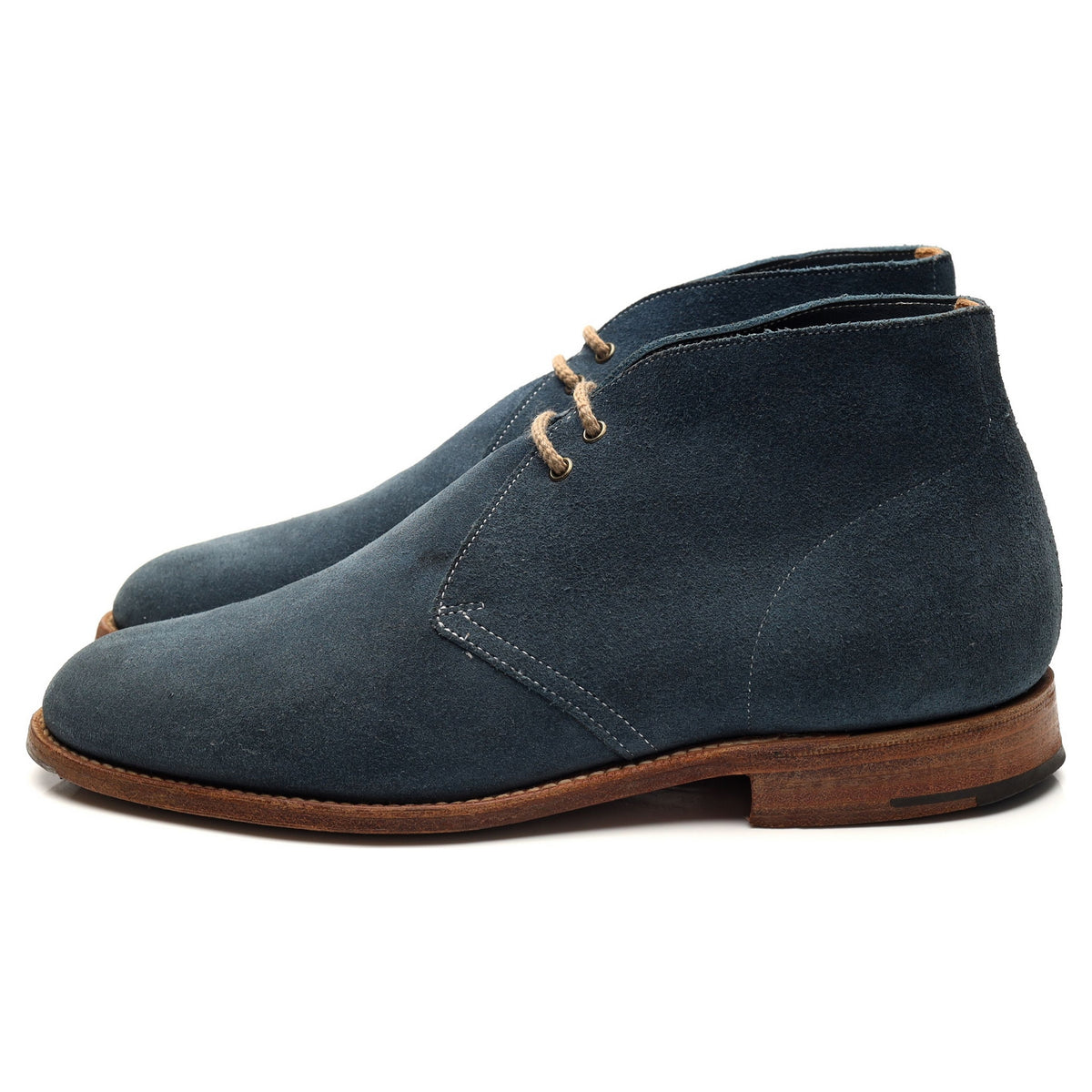 &#39;Sahara&#39; Blue Suede Chukka Boots UK 6 G