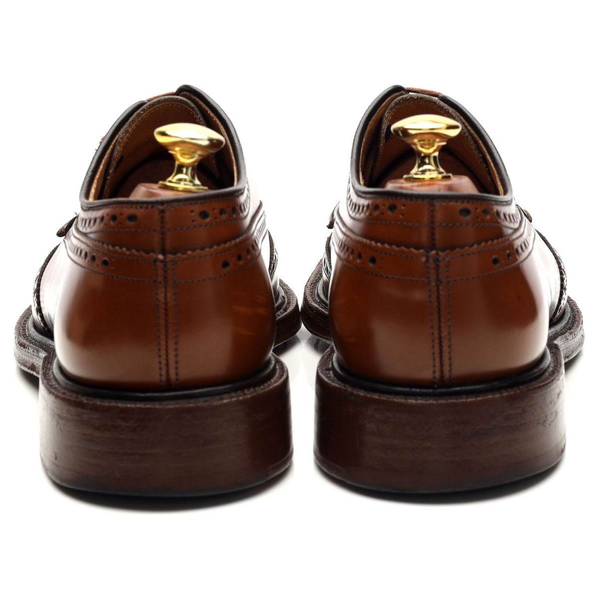 &#39;Grafton&#39; Brown Leather Derby Brogues UK 8 F