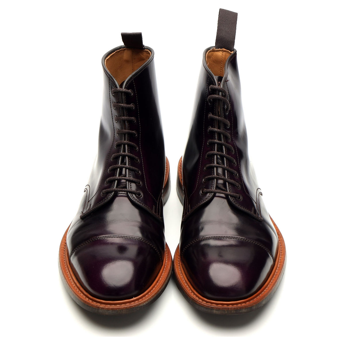 &#39;Mawsley&#39; Burgundy Leather Boots UK 10.5