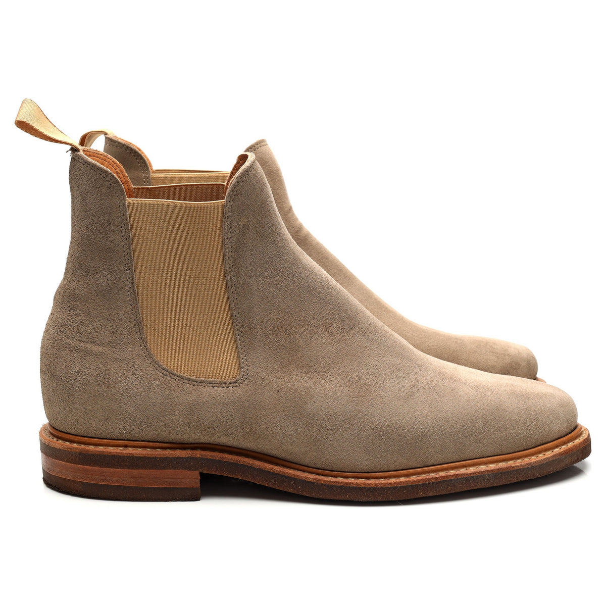 Beige Milkshake Suede Chelsea Boots UK 10.5