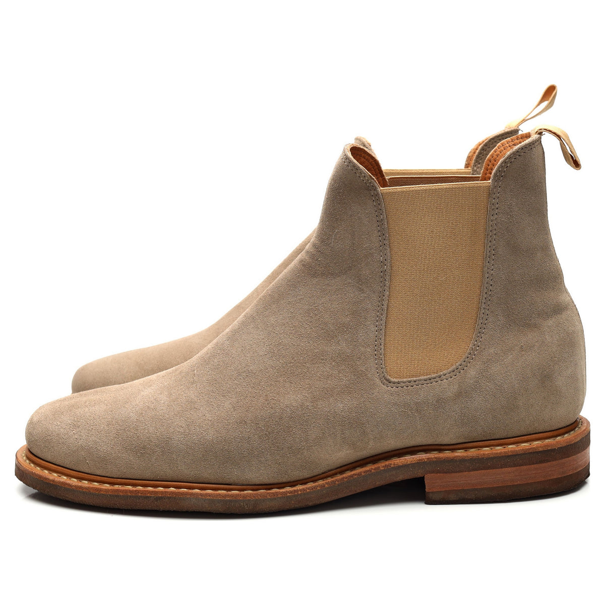 Beige Milkshake Suede Chelsea Boots UK 10.5