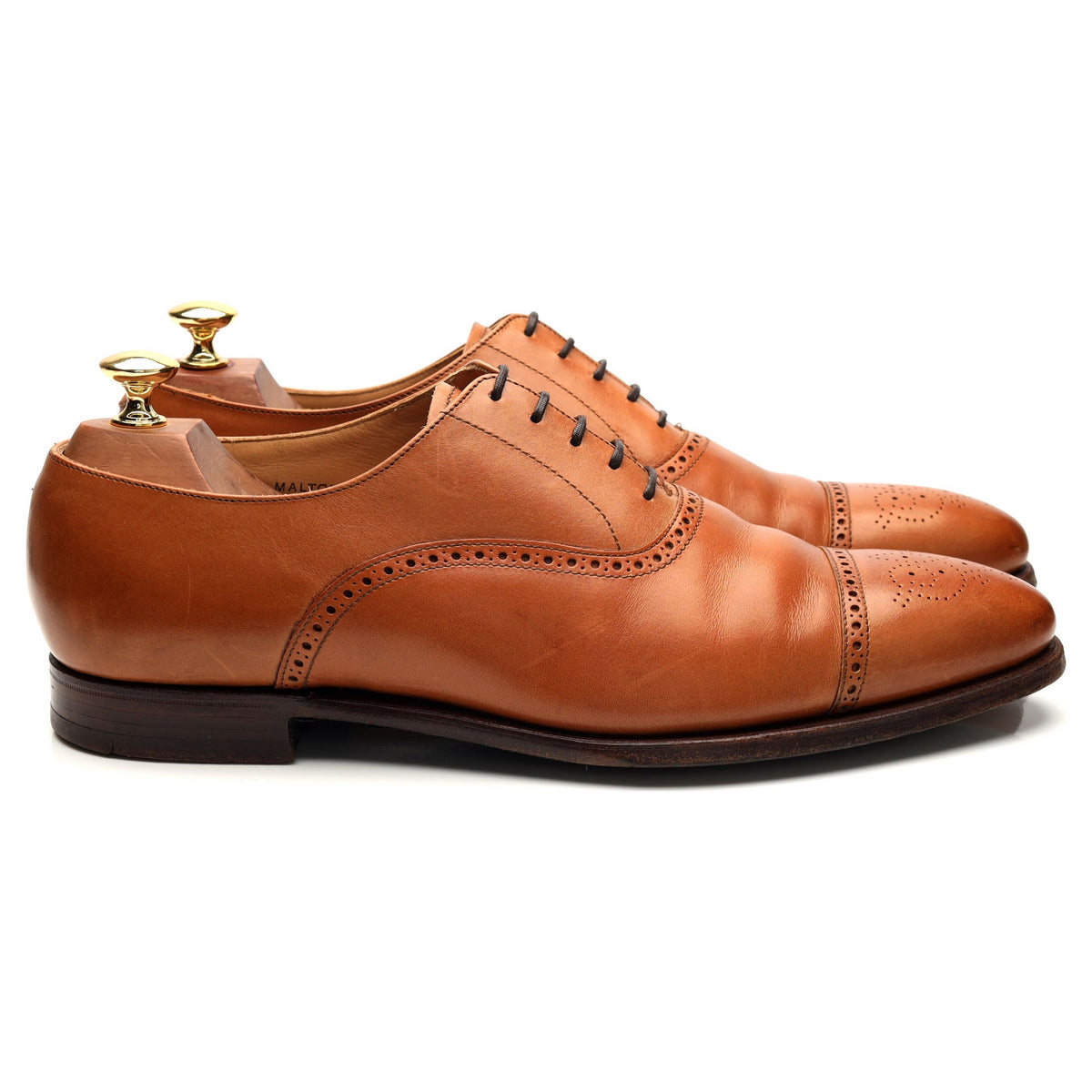 &#39;Malton&#39; Tan Brown Leather Oxford UK 9.5 E