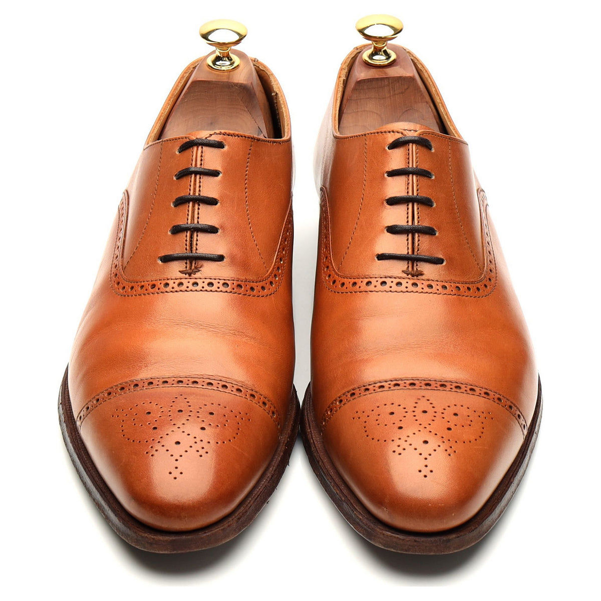 &#39;Malton&#39; Tan Brown Leather Oxford UK 9.5 E