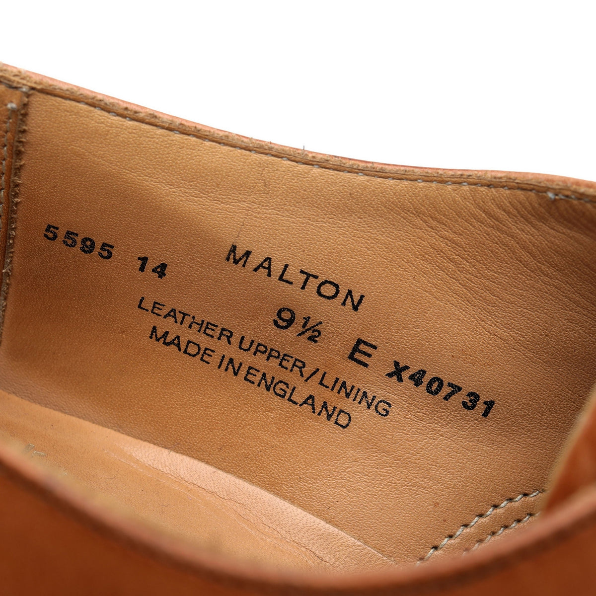 &#39;Malton&#39; Tan Brown Leather Oxford UK 9.5 E