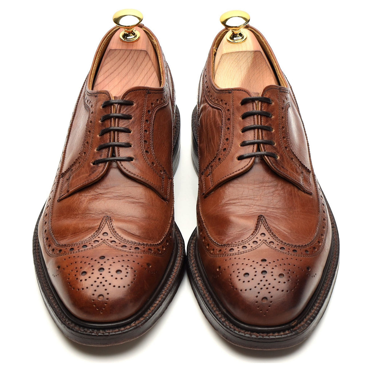 Vintage Brown Leather Derby Brogues UK 7.5 F