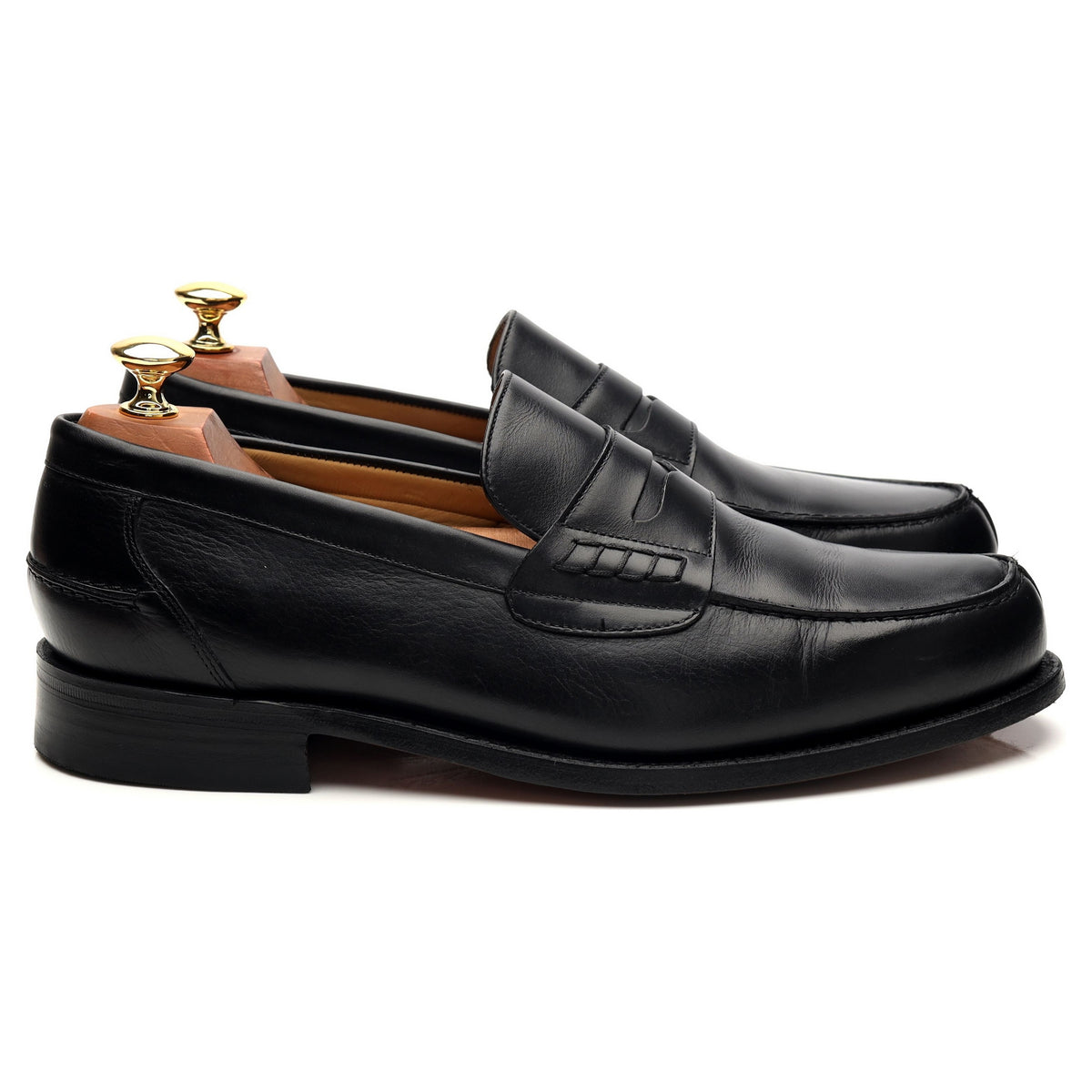 &#39;124917&#39; Black Leather Loafers UK 9 G