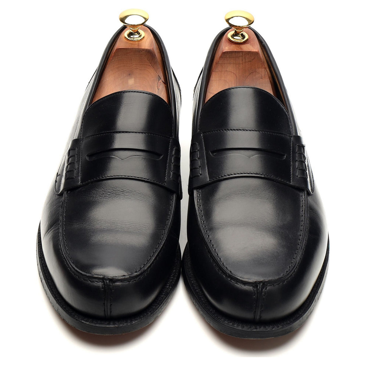 &#39;124917&#39; Black Leather Loafers UK 9 G