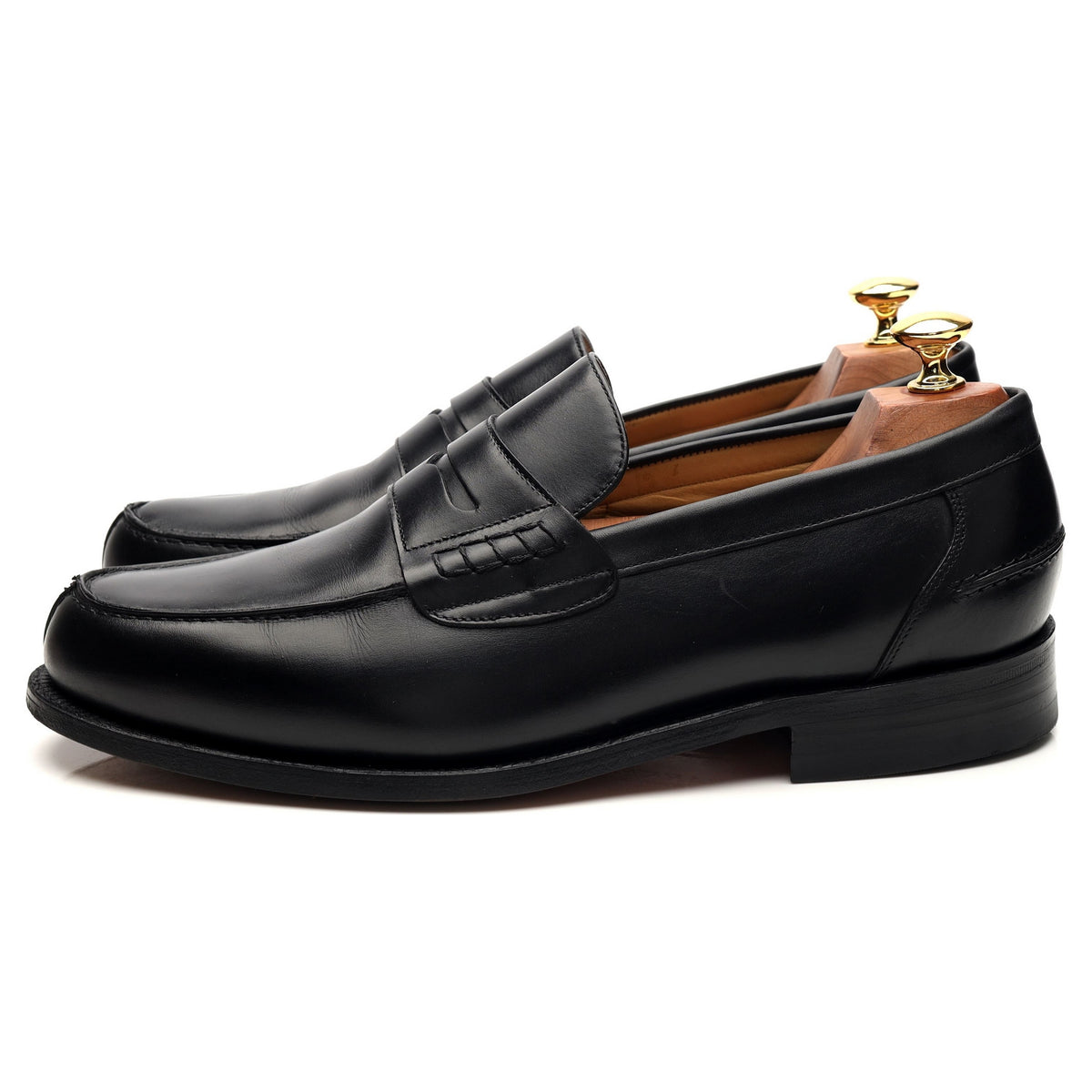 &#39;124917&#39; Black Leather Loafers UK 9 G