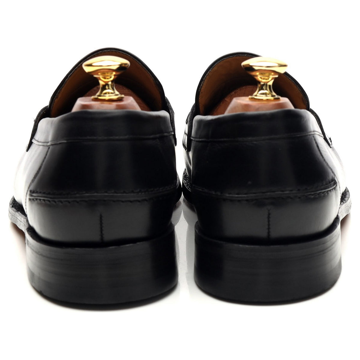 &#39;124917&#39; Black Leather Loafers UK 9 G