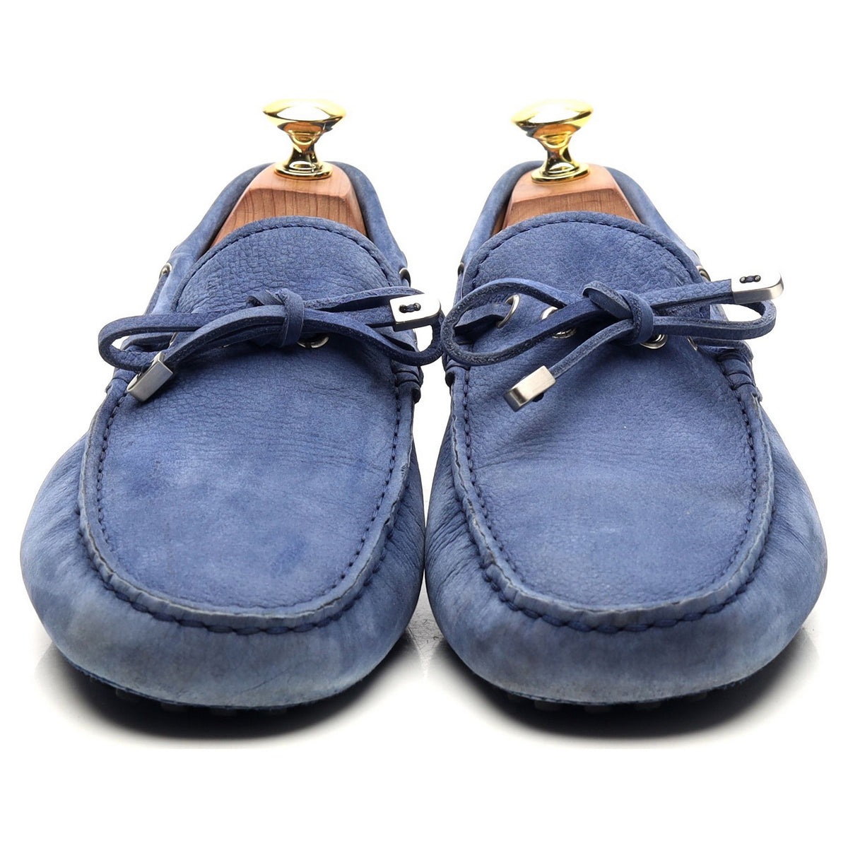Gommino Blue Nubuck Driving Loafers UK 7