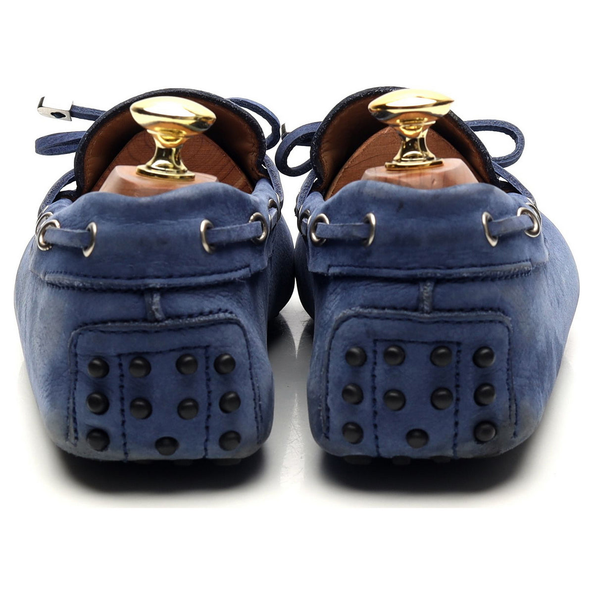 Gommino Blue Nubuck Driving Loafers UK 7