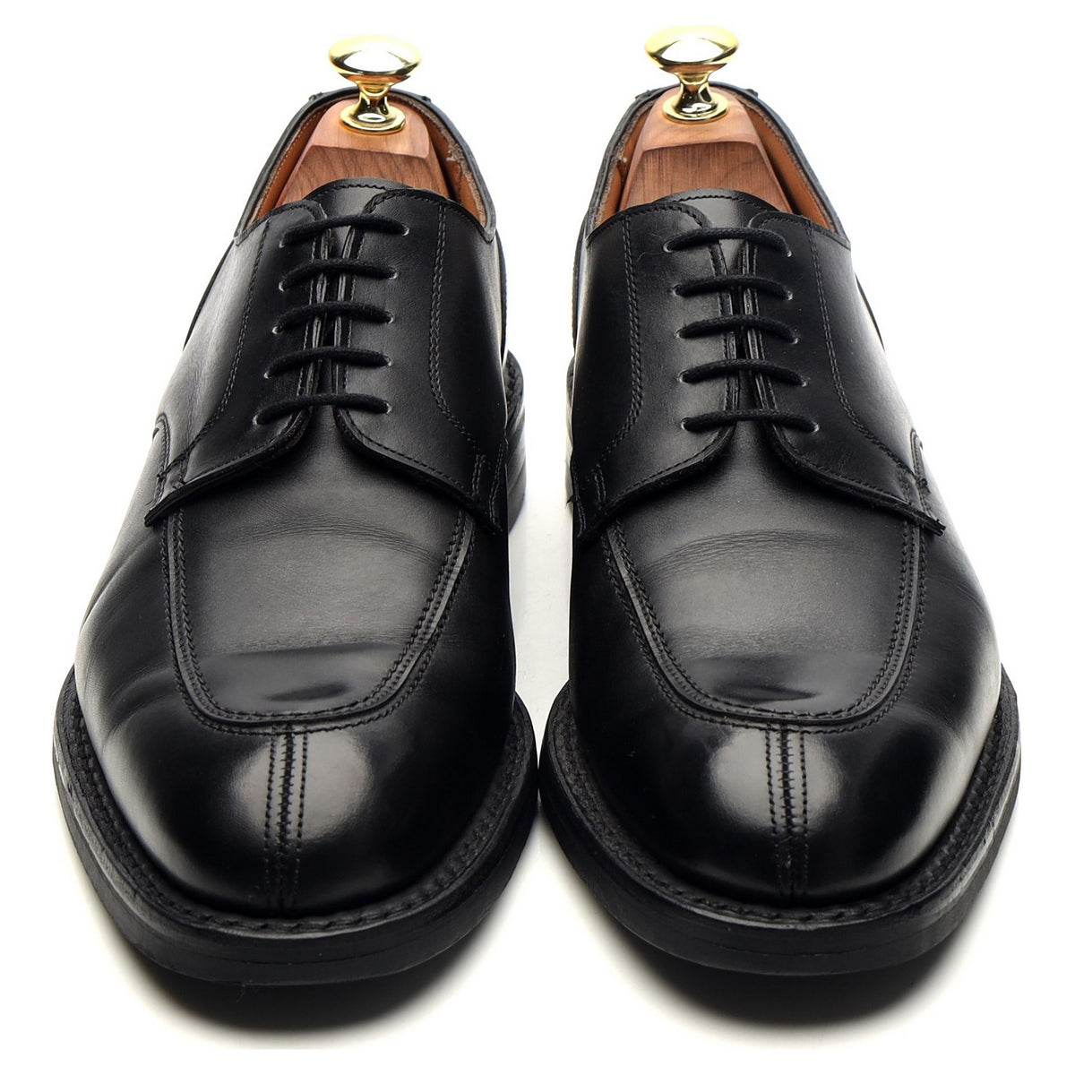 &#39;Chiswick&#39; Black Leather Split Toe Derby UK 7.5 F