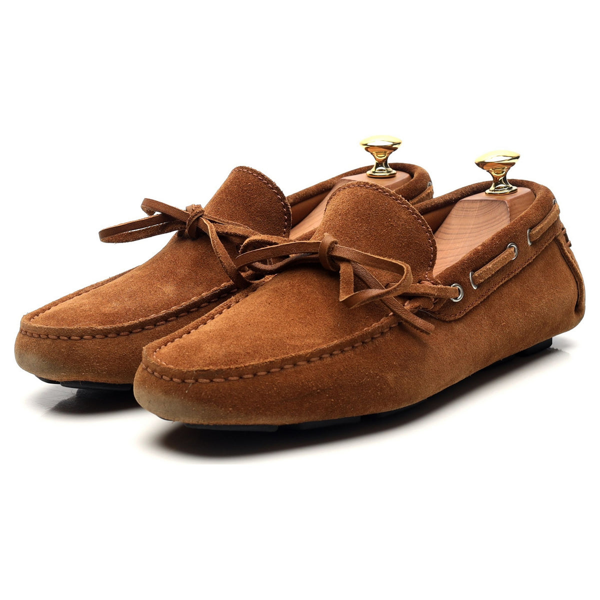 Brown Suede Driving Loafers UK 6.5