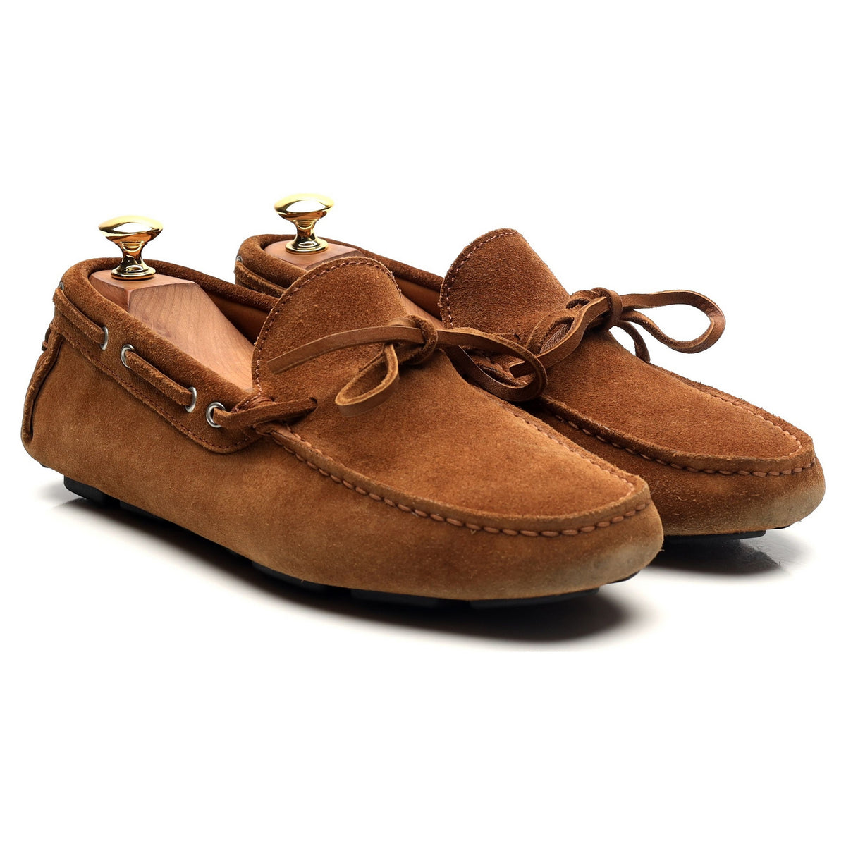 Brown Suede Driving Loafers UK 6.5