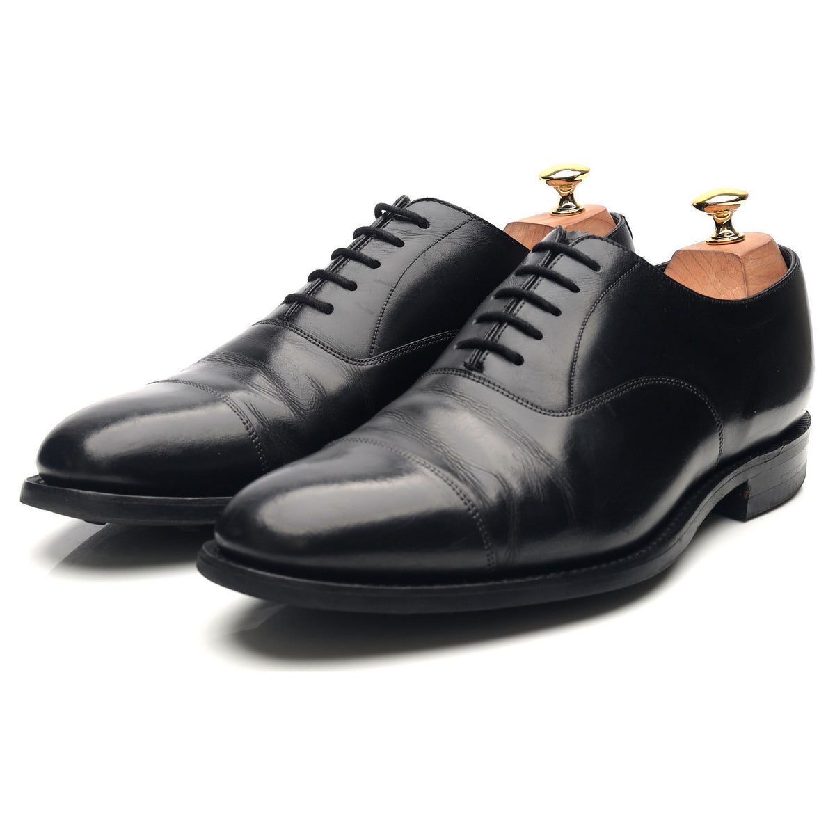 1880 &#39;Aldwych&#39; Black Leather Oxford UK 10 F