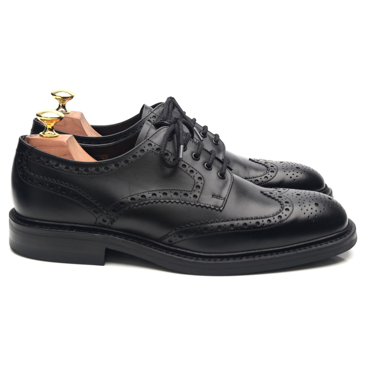 1880 &#39;Chester 2&#39; Black Leather Derby Brogues UK 7.5 F