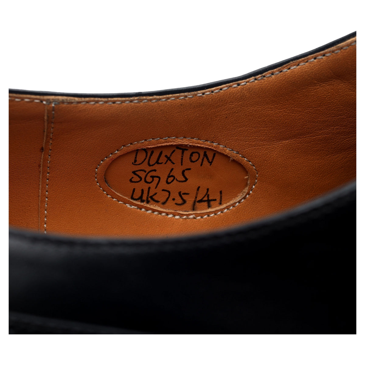 &#39;Duxton&#39; Black Leather Oxford Brogues UK 7.5 E