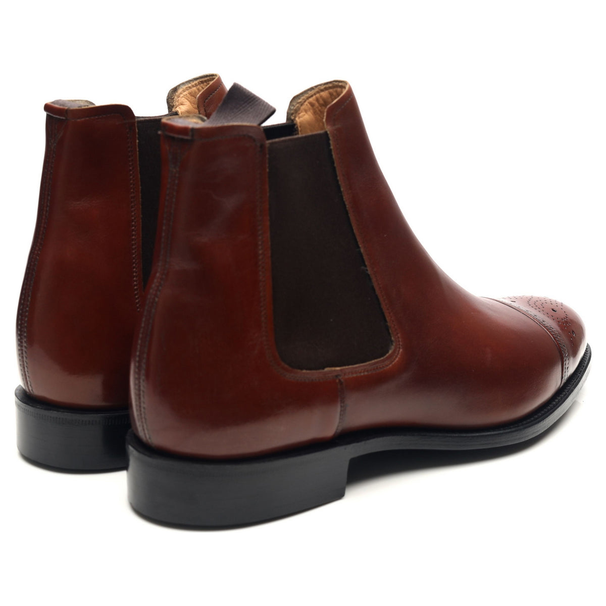 &#39;Prince&#39; Brown Leather Chelsea Boots UK 8 F