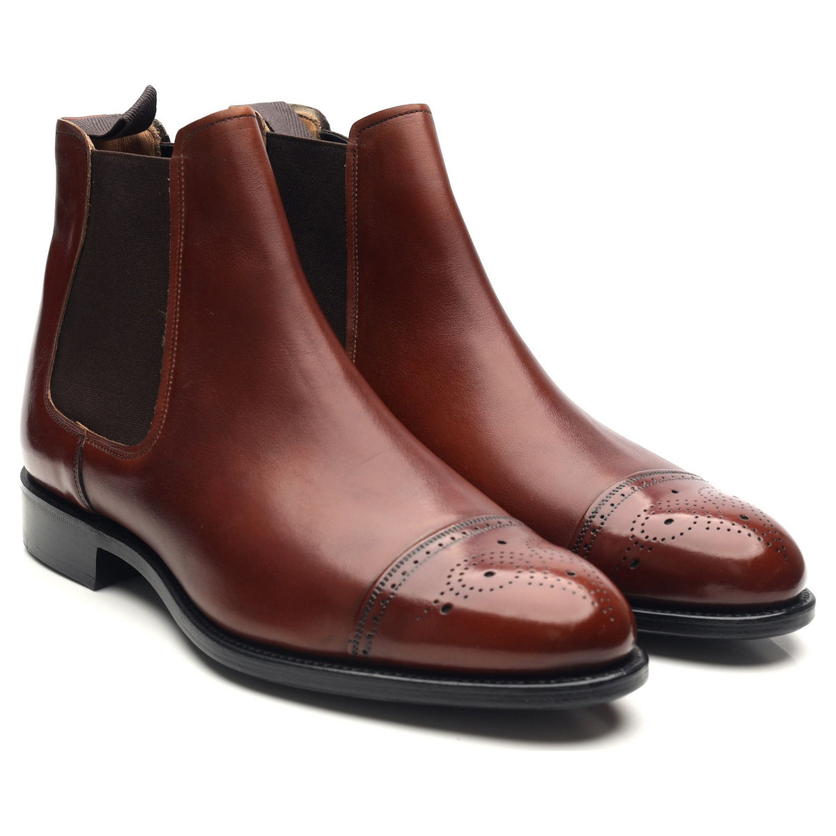 &#39;Prince&#39; Brown Leather Chelsea Boots UK 8 F
