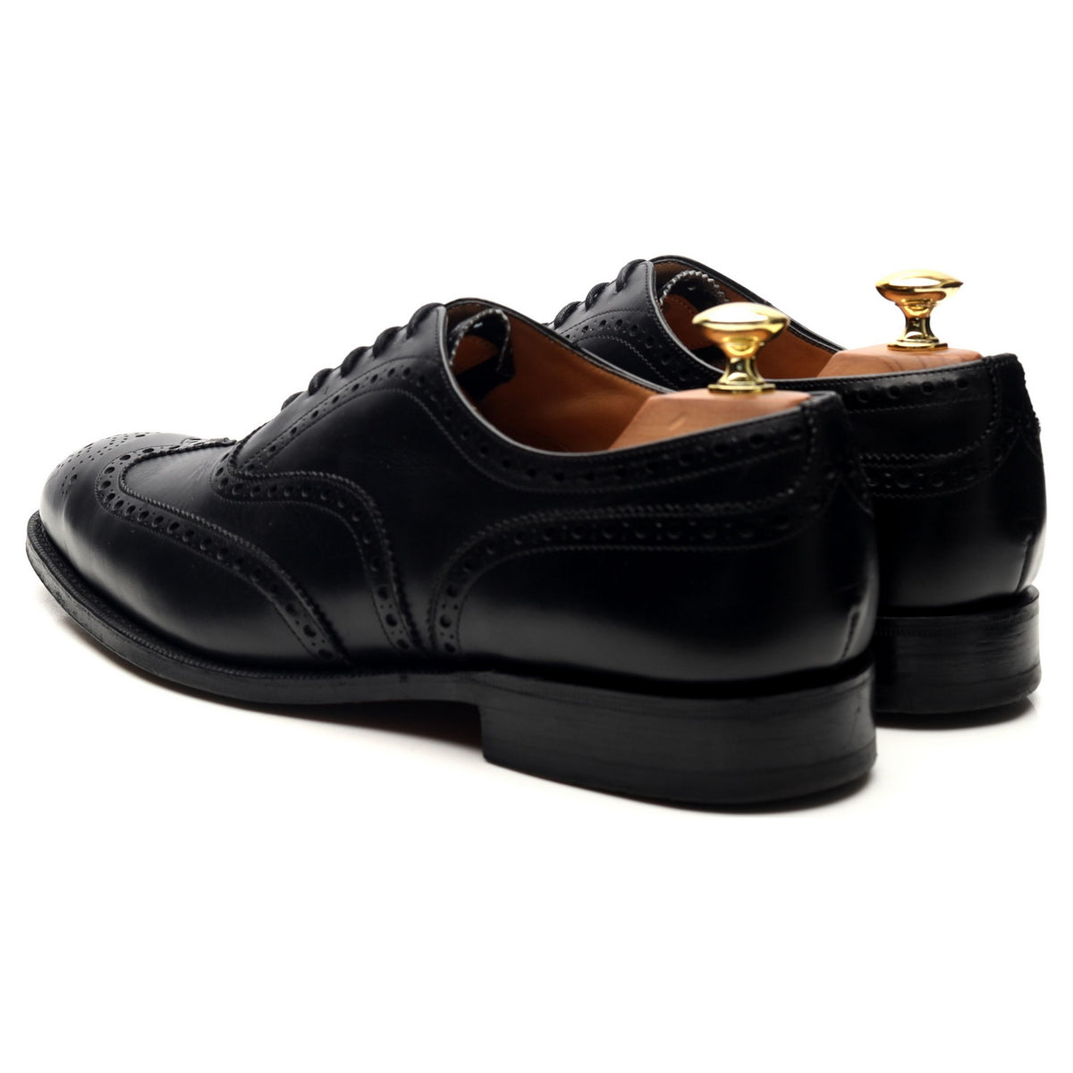 &#39;Chetwynd&#39; Black Leather Oxford Brogues UK 7.5 G