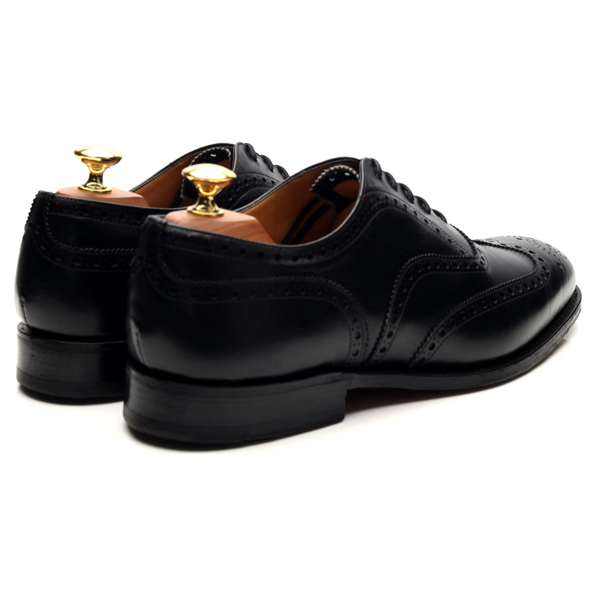 &#39;Chetwynd&#39; Black Leather Oxford Brogues UK 7.5 G