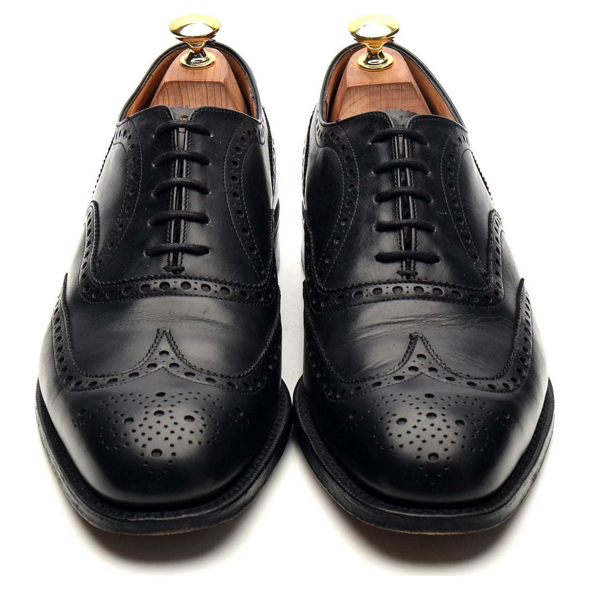 &#39;Chetwynd&#39; Black Leather Oxford Brogues UK 7.5 G