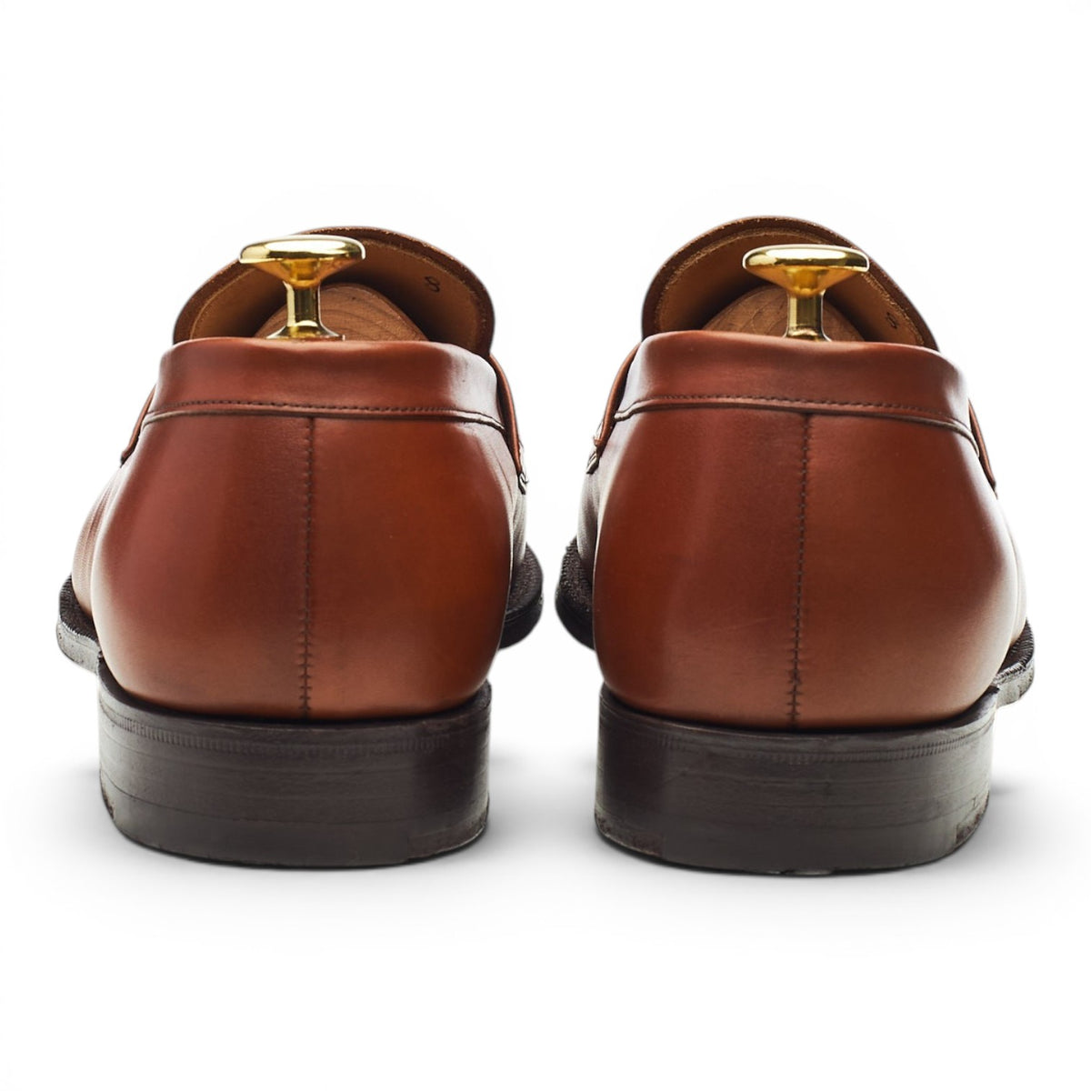 'Darwin' Tan Brown Leather Loafers UK 8.5 F
