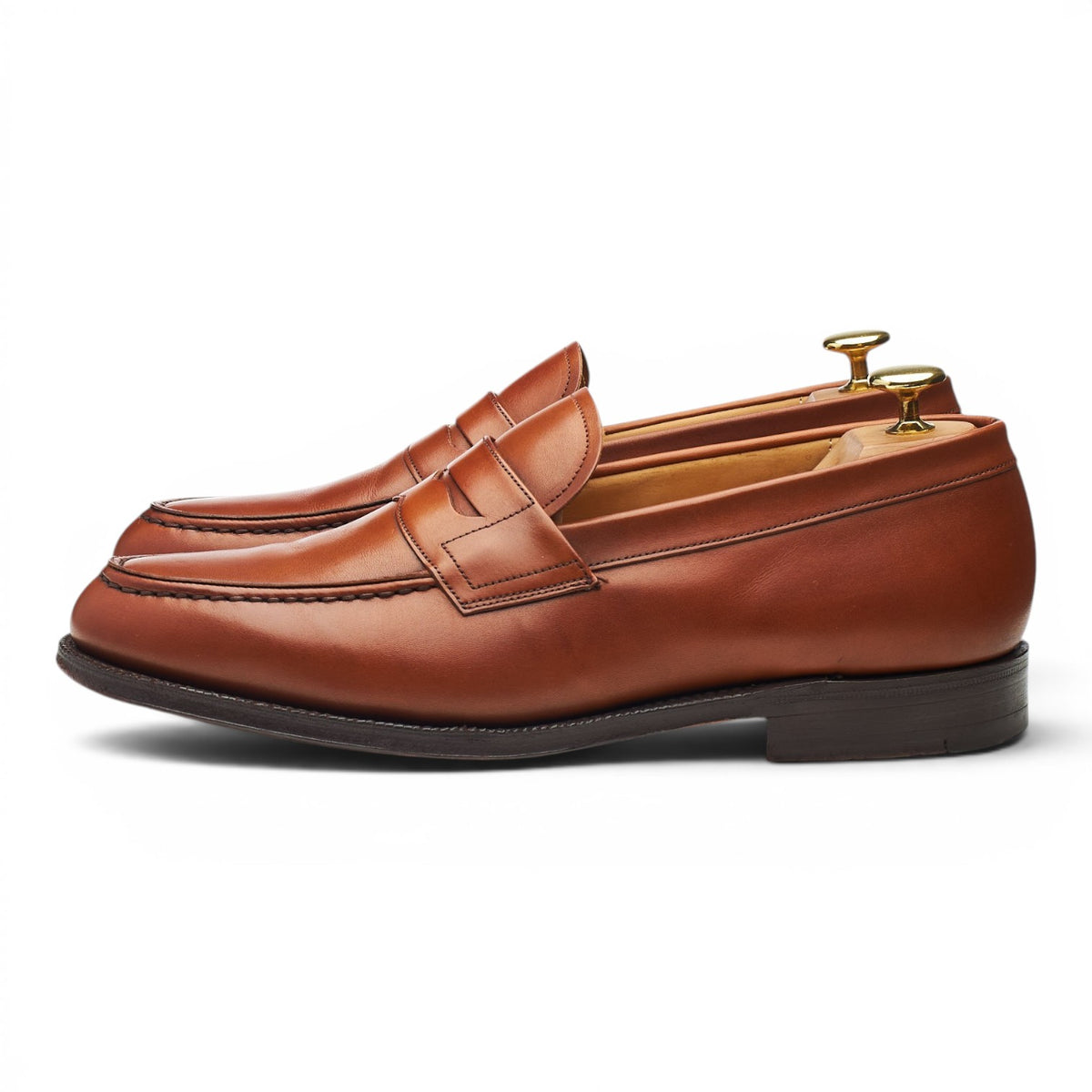 'Darwin' Tan Brown Leather Loafers UK 8.5 F