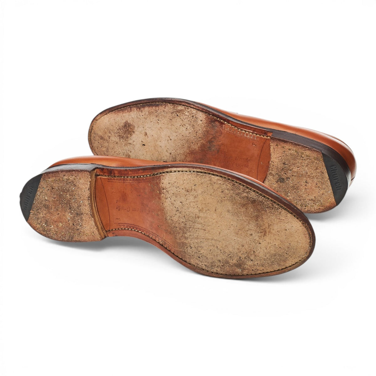 'Darwin' Tan Brown Leather Loafers UK 8.5 F