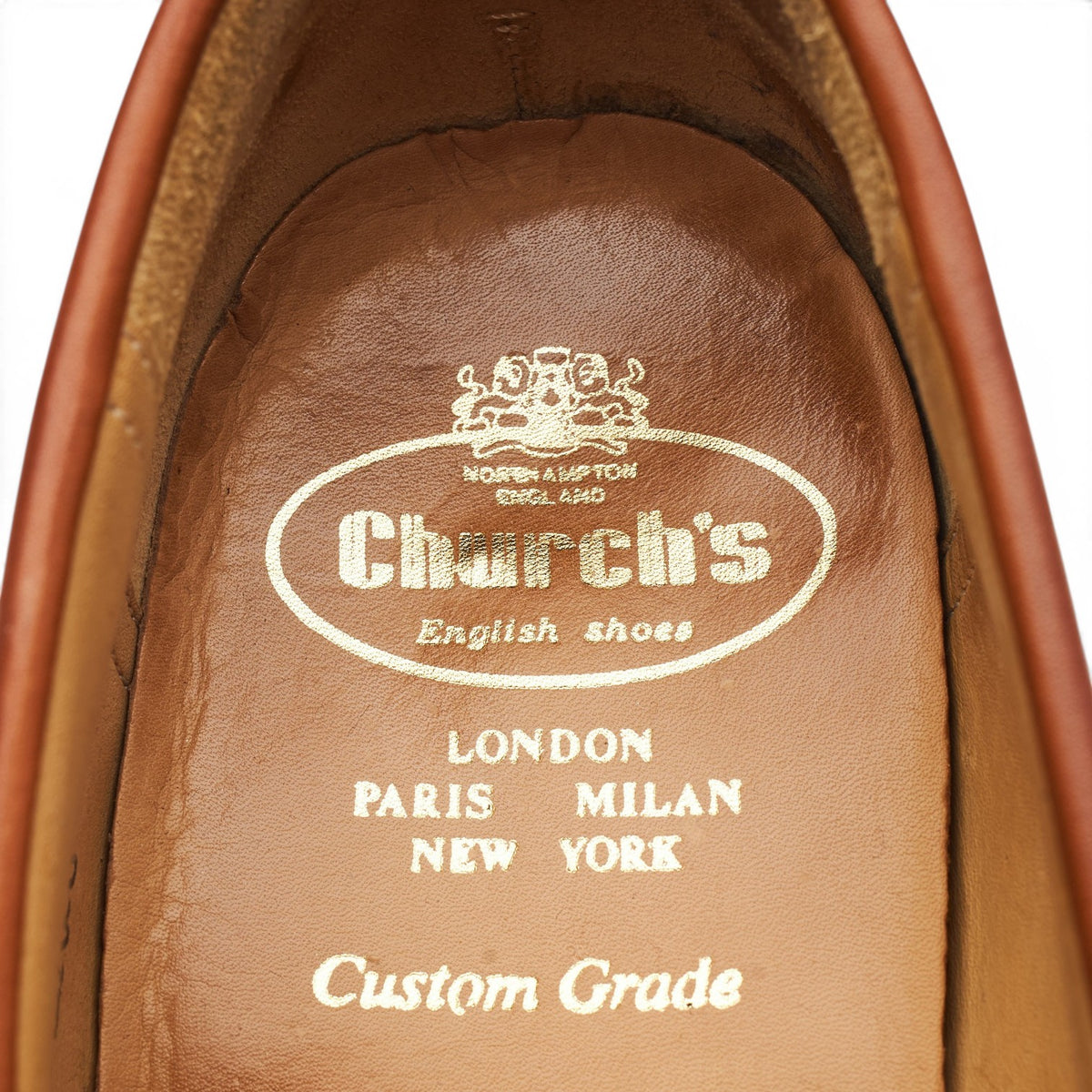 'Darwin' Tan Brown Leather Loafers UK 8.5 F