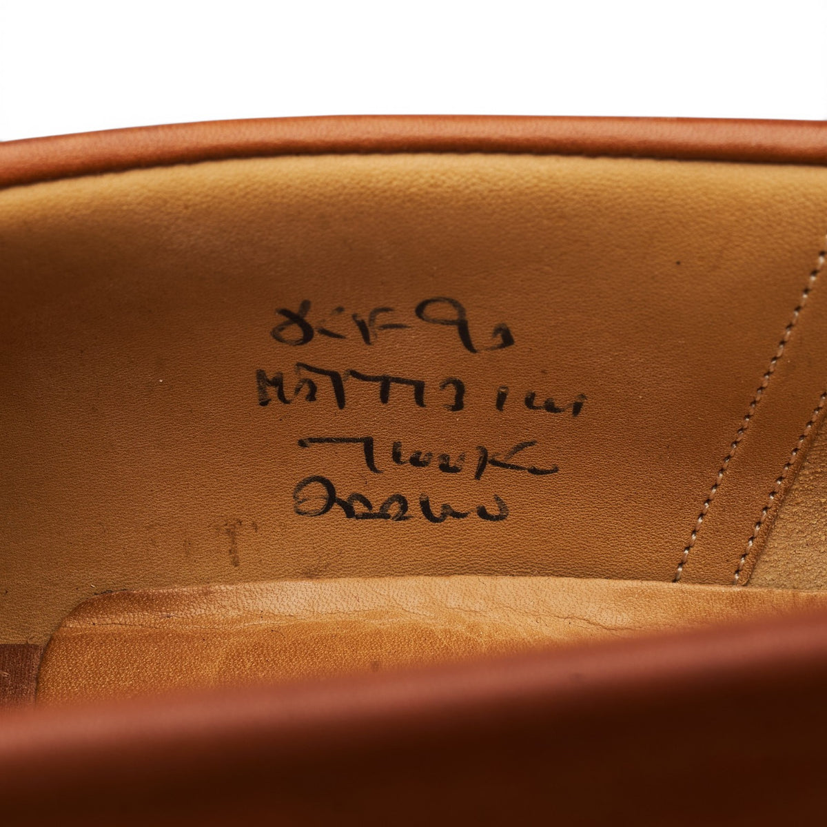 'Darwin' Tan Brown Leather Loafers UK 8.5 F