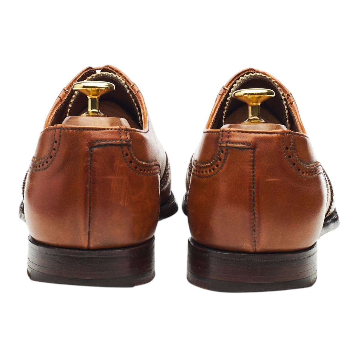 Tan Brown Leather Oxford Brogues UK 8 E